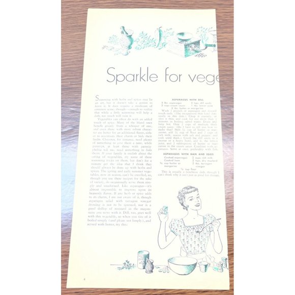 Accent MSG Kitchen Spice Shaker Vintage Print Ad 1954 Kitschy Decor - Picture 2 of 3